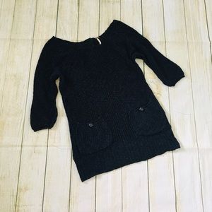 Free People 3/4 Sleeve Tunic Sweater - Size XS